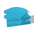 thumbnail image 1 of Peace Nest Solid Outdoor Patio Seat Cushion Set of 4 17x16x2" Round Corner - Blue, 1 of 5