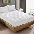 thumbnail image 1 of Peace Nest White 500 Thread Count Microfiber Mattress Pad Queen 60" X 80", 1 of 5