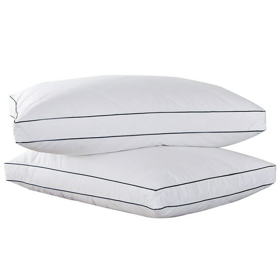 Peace Nest White Feather & Down Gusset Standard/Queen Pillow - Set of Two