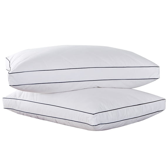 Peace Nest White Feather & Down Gusset Standard/Queen Pillow - Set of Two