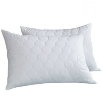 Peace Nest White Quilted Feather & Down Pillow, Standard Size - Set of Two