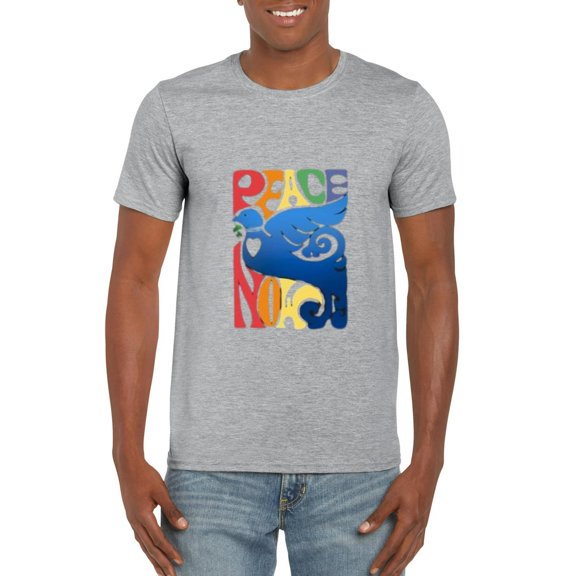 Peace Now Dove And Vintage Rainbow Hippie Design Symbol T-Shirt, for men & women, up to size 5XL