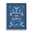 thumbnail image 1 of Peace On Earth Blue Doves Holiday Graphic Art Gray Framed Art Print Wall Art, 1 of 7