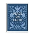 thumbnail image 1 of Peace On Earth Blue Doves Holiday Graphic Art White Framed Art Print Wall Art, 1 of 7