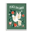 thumbnail image 1 of Peace On Earth Floral Dove Blossoms Holiday Graphic Art White Framed Art Print Wall Art, 1 of 8
