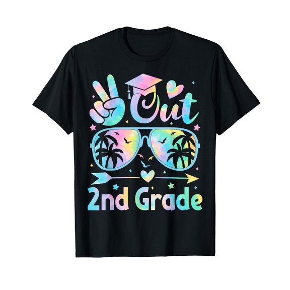 Peace Out 2nd Grade Hello Summer Last Day Of Second Grade T-Shirt
