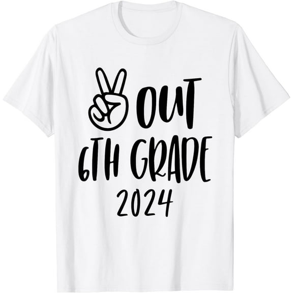 Peace Out 6th Grade Tie Dye Graduation Last Day Of School T-Shirt