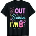 thumbnail image 1 of Peace Out 7 I'm 8 Years Old 8th Happy Birthday For Boy Girl T-Shirt, 1 of 4
