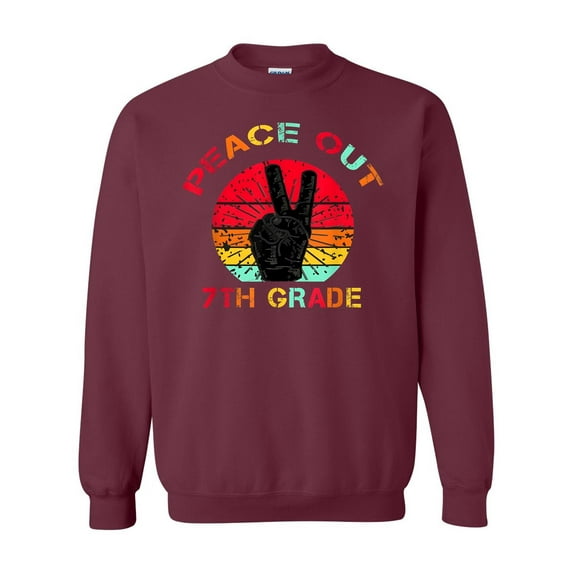 Peace Out 7th Grade Last Day Of School Summer Fun Sweatshirt