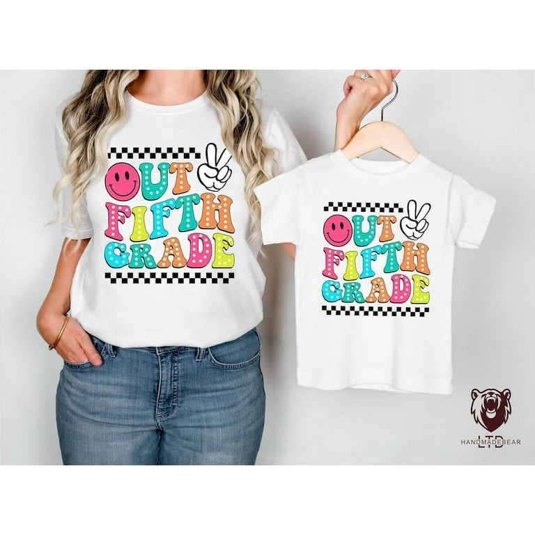 Peace 5th Grade Out Graduation Shirt Last Day Of School Gift Peace 5th Grade Out Graduation Shirt Last Day Of School Gift