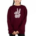 thumbnail image 1 of Peace Out - Girl's Word Art Crewneck Sweatshirt, 1 of 3