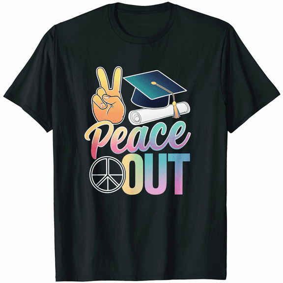 Peace Out Kindergarten Graduate Last Day Of School Tie Dye T-Shirt