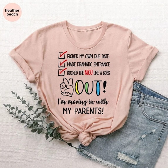 Peace Out Nicu Shirt, Coming Home Baby , Preemie Mom Gift, Nicu Baby , Newborn Baby Gift, Preemie Baby, Full Size S-5XL