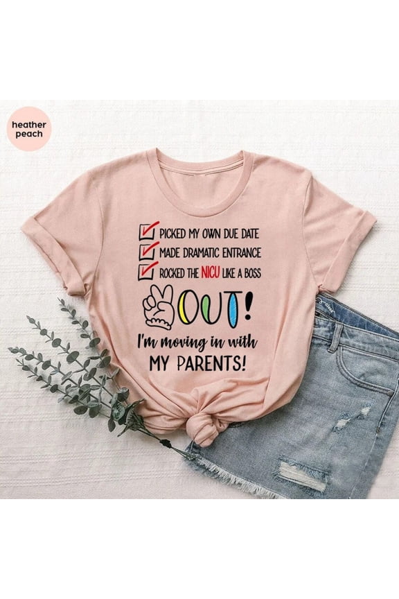 Peace Out Nicu Shirt, Coming Home Baby , Preemie Mom Gift, Nicu Baby , Newborn Baby Gift, Preemie Baby, Full Size S-5XL