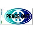 thumbnail image 1 of Peace Out Peace Sign Symbol Euro Oval Automotive Car Refrigerator Locker Vinyl Magnet, 1 of 1