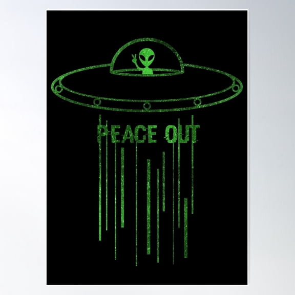 Peace Out Poster Wall Art, Poster Only