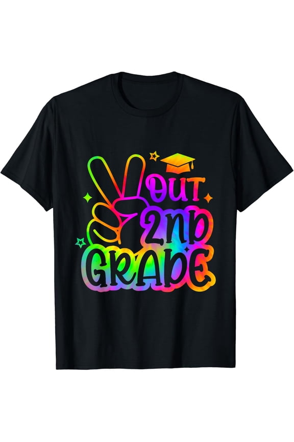 Peace Out Second 2Nd Grade Happy Last Day Of School Tie Dye Styles