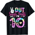 thumbnail image 1 of Peace Out Single Digits I'm 10 Digits Tie Dye Birthday Girls T-Shirt mens t shirt，black，women，funny，misfits，men，journey, 1 of 4