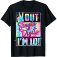 thumbnail image 1 of Peace Out Single Digits I'm 10 Tie Dye Shirt Birthday Girl T-Shirt mens t shirt，black，women，funny，misfits，men，journey, 1 of 4