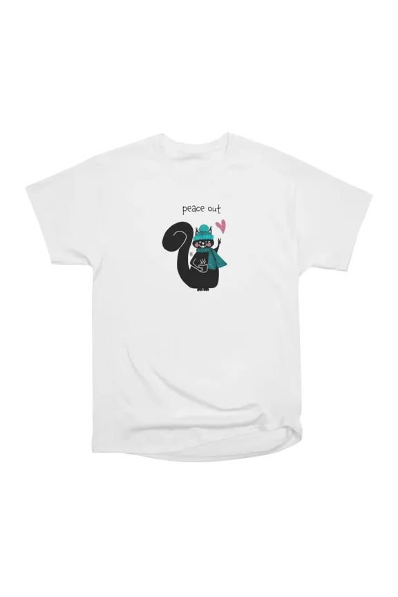 Peace Out Squirrel T-Shirt Tee Gift For Him Merch For Her Apparel For Friend