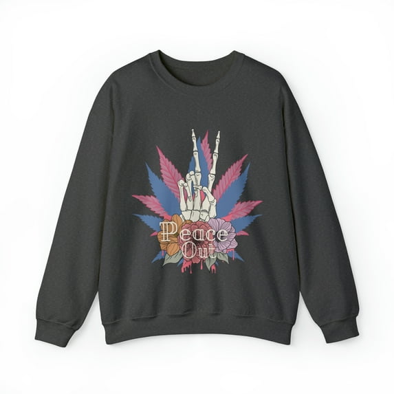 Peace Out Unisex Heavy Blend™ Crewneck Sweatshirt