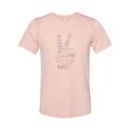 thumbnail image 1 of "Peace, Peace Shirt, Peace Sign, Unisex, Sublimation, Gift For Her, Peace, Love, Respect, Peace Apparel, Trendy, Mom Shirt, Inspirational, Peach, XL", 1 of 1