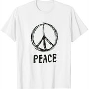 Peace Peace Symbol Women T-Shirt White Small