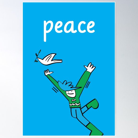 Peace Poster Wall Art, Modern Wall Decor For Living Room Bedroom, 8x12 UNFRAMED