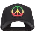 thumbnail image 1 of Peace RGY Rasta Patched Cap - Black OSFM, 1 of 5