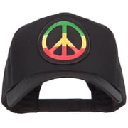 Peace RGY Rasta Patched Cap - Black OSFM