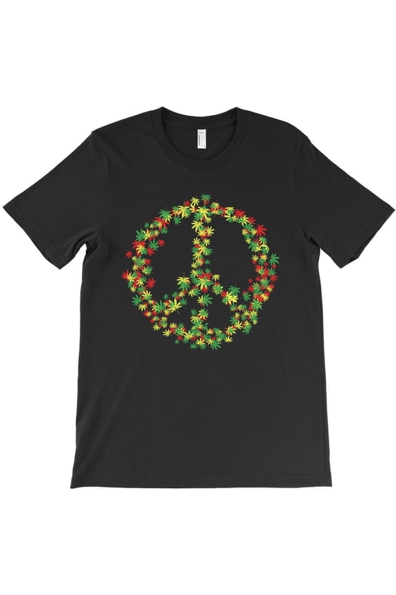 Peace Rasta Funny Holiday Music Graphic H23406 Unisex T-Shirt, Up to 5XL Available