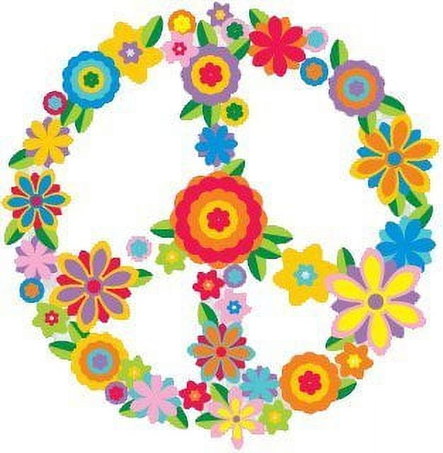Peace Resource Project Flower Peace Sign - peace / anti-war Bumper Sticker / Decal (3" circular)