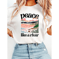 thumbnail image 1 of Peace River Life Tee Inspirational T-Shirt Graphic Top Short Sleeve Round NeckSoft Cotton Comfort Fit White S-5XL, 1 of 5