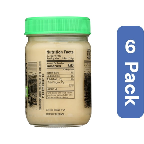 Peace River Organic Creamed Honey 16 oz (Pack Of 6)