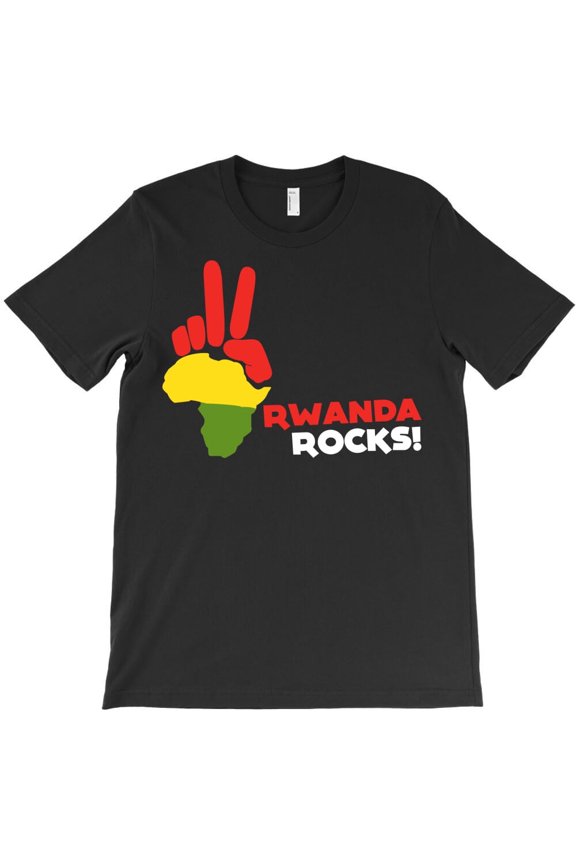 Peace Rwanda Rocks Funny Holiday Graphic H46766 Unisex T-Shirt, Up to 5XL Available