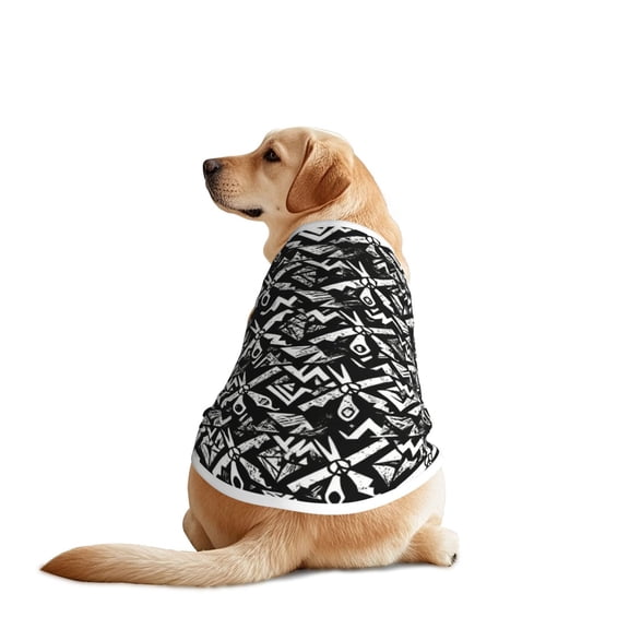 Peace Scissors Comb Pattern Dog T Shirts Vest for Dogs Fit - Spring, Summer, Fall Wear for Large Breed 4X-Large