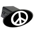 thumbnail image 1 of Peace Sign 2" Oval Tow Trailer Hitch Cover Plug Insert, 1 of 1