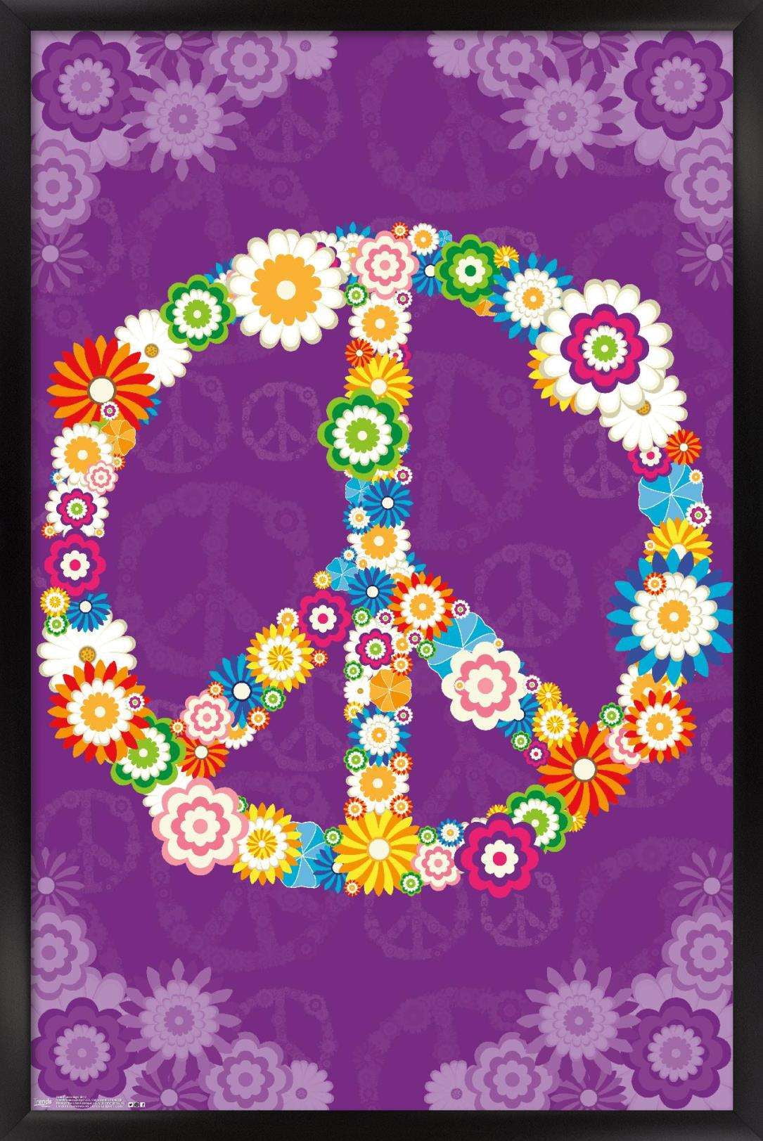 Peace Sign 2013 Wall Poster, 14.725" x 22.375", Framed