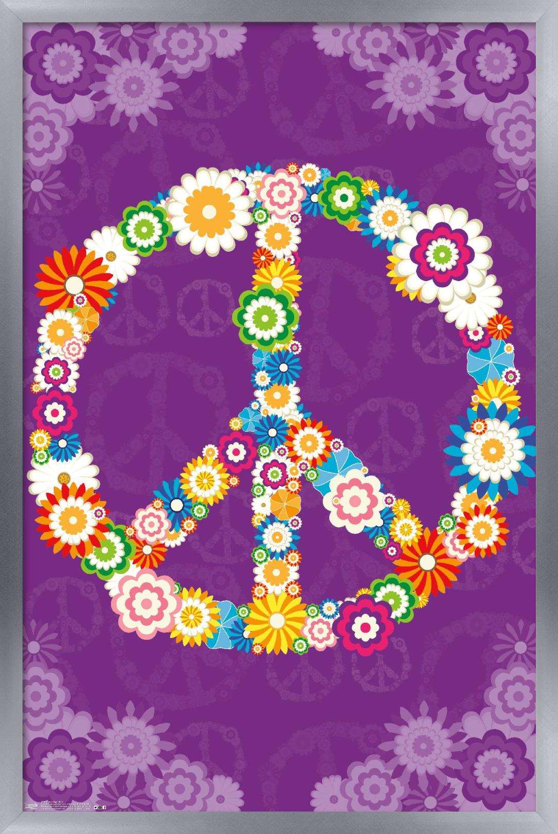 Peace Sign 2013 Wall Poster, 14.725" x 22.375", Framed
