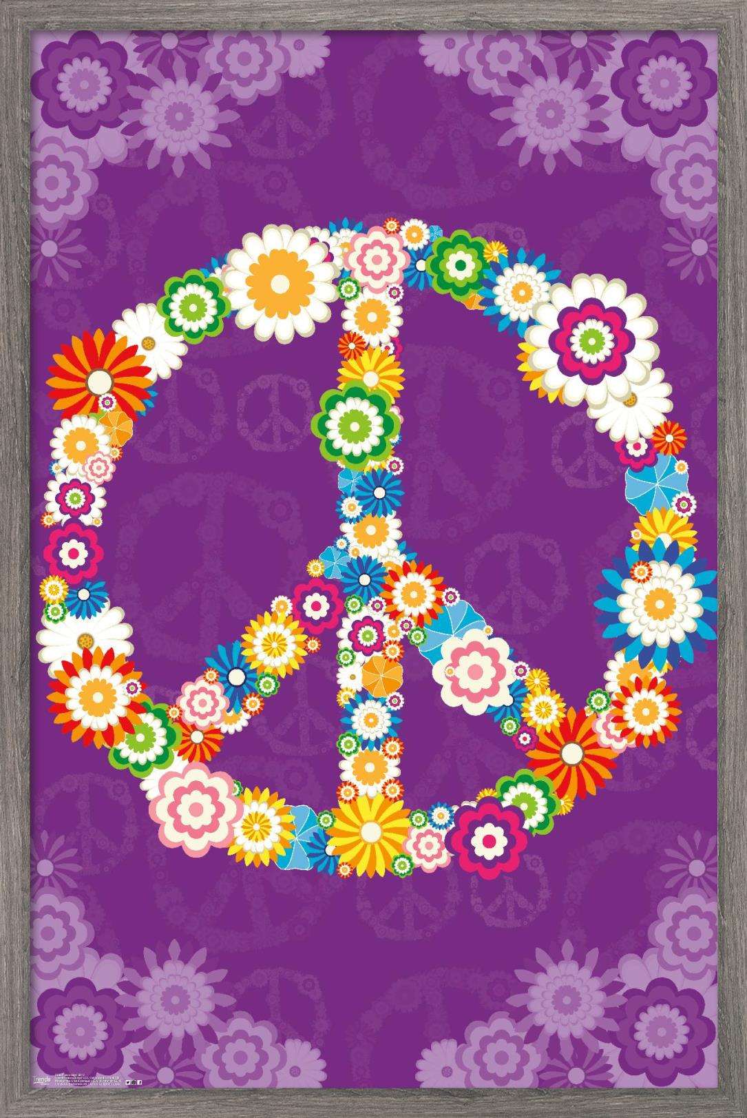 Peace Sign 2013 Wall Poster, 22.375" x 34", Framed