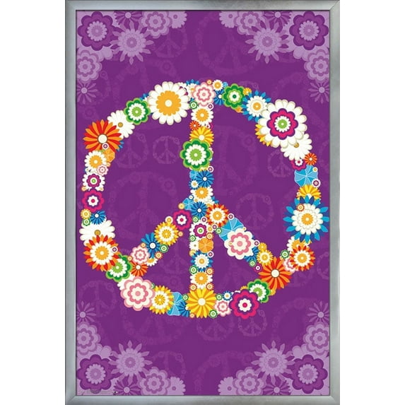 Peace Sign 2013 Wall Poster, 22.375" x 34", Framed