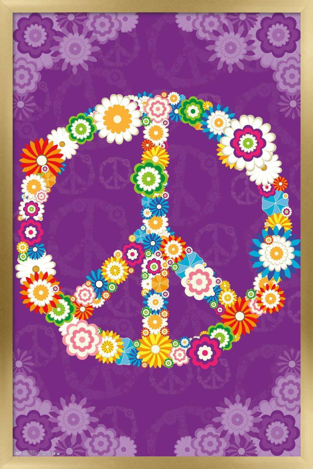 Peace Sign 2013 Wall Poster, 22.375" x 34", Framed