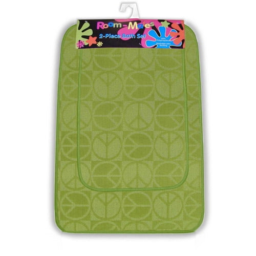 Peace Sign 2pc Bath Rug Set