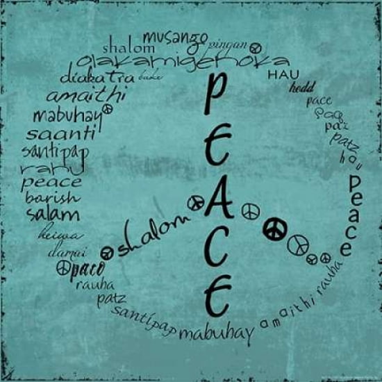 Peace Sign Canvas Art - Anna Quach (24 x 24)