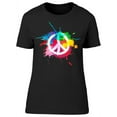 thumbnail image 1 of Peace Sign Colorful T-Shirt Women -Image by Shutterstock, Female x-Large, 1 of 2
