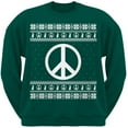 thumbnail image 1 of Peace Sign Dark Green Adult Sweatshirt, 1 of 1