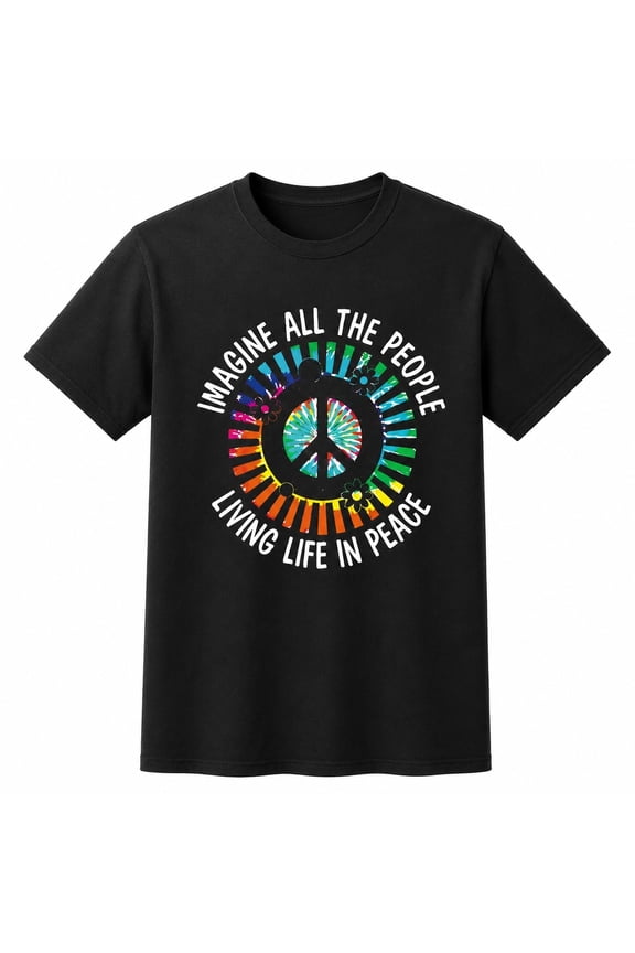 Peace Sign Graphic T-Shirt, Unisex Classic Fit Crew Neck Tee