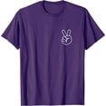 thumbnail image 1 of Peace Sign Hand - Minimalistic "Pocket Design" - Classic T-Shirt, 1 of 2