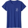 thumbnail image 1 of Peace Sign Hand - Minimalistic "Pocket Design" - Classic T-Shirt, 1 of 2