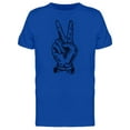 thumbnail image 1 of Peace Sign Hand Sketch T-Shirt Men -Image by Shutterstock, Male Small, 1 of 2